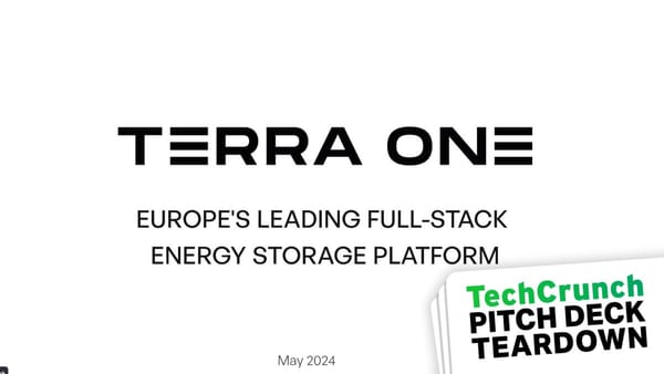 Simplifying Terra One's Pitch Deck Analysis